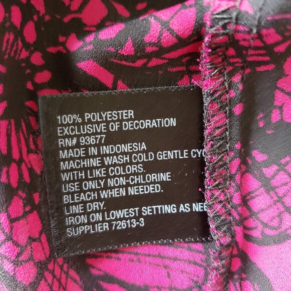 3/30$🔥Worthington Pink Black Prt Long Sleeve Top - Picture 10 of 11